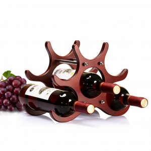Bella Vino 6 bottle wooden counter top wine rack