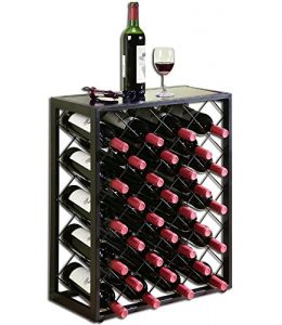 Mango Steam wine rack with glass top