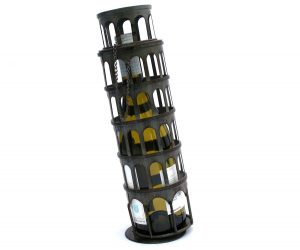 leaning tower wine bottle holder