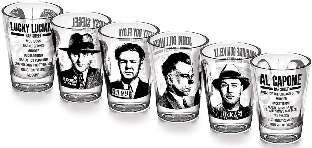 Cool Shot Glasses for 2020 9 Mug-Shots-6-Piece-Shot-Glass-Set-of-Famous-Gangster-Mugshots